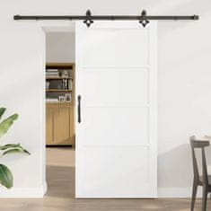 Vidaxl Komplet drsnih vrat ORKDAL Bela in črna 93 x 202 cm
