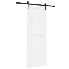 Vidaxl Drsna vrata ORKDAL Bela 78 x 211 cm Trdna borovina
