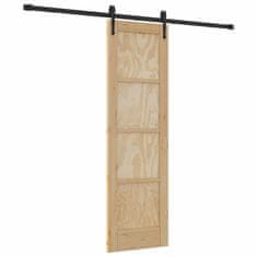 Vidaxl Drsna vrata ORKDAL Rjava 61 x 198.5 cm Trdna borovina