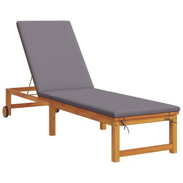 Vidaxl Ležalnik Rjava 202 x 53 x 89 cm Masiven les akacije