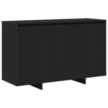 Vidaxl Strani šal Črna 120 x 41 x 75 cm Konstruiran les