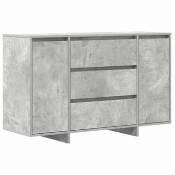 Vidaxl Strani šal Betonsko siva 120 x 41 x 75 cm Konstruiran les