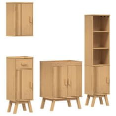Vidaxl Komplet kopalniškega pohištva 4 pcs Rjava 114 x 43 x 73.5 cm