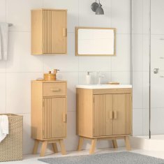 Vidaxl Komplet kopalniškega pohištva 3 pcs Rjava 114 x 43 x 73.5 cm