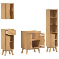 Vidaxl Komplet kopalniškega pohištva 4 pcs Rjava 114 x 43 x 73.5 cm