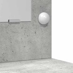 Vidaxl 2-delni set toalete z LED betonskega sivega inženirskega lesa