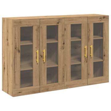 Vidaxl Omarice na steni 2 szt. Umetni hrast 69,5 x 34 x 90 cm