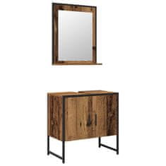 Vidaxl Komplet pohištva za kopalnico 2 pcs Rjava 60 x 33 x 60 cm