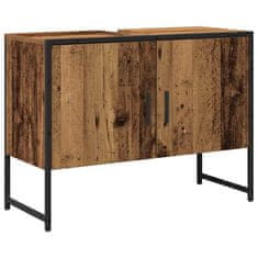 Vidaxl Komplet pohištva za kopalnico 2 pcs Rjava 80 x 33 x 60 cm