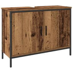 Vidaxl Komplet pohištva za kopalnico 4 pcs Rjava 33 x 33 x 185.5 cm