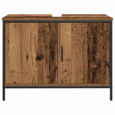 Vidaxl Komplet pohištva za kopalnico 4 pcs Rjava 33 x 33 x 185.5 cm