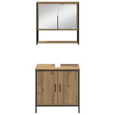 Vidaxl Komplet pohištva za kopalnico 4 pcs Rjava 33 x 33 x 185.5 cm