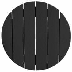 Vidaxl Barska miza Črna 55 x 55 x 107 cm HDPE