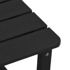 Vidaxl Adirondack stranska miza Črna 38 x 38 x 46 cm HDPE