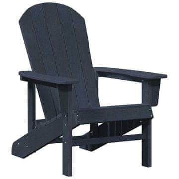 Vidaxl Stol Adirondack Temno modra 82 x 74 x 92 cm HDPE