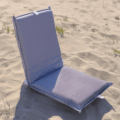 Smania Zložljiv oblazinjen plažni naslon BECHAIR - Modra | Zložljiv plažni ležalnik | Zložljiva blazina za plažo
