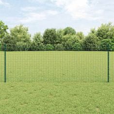Vidaxl Ograjni stebri 11 pcs Zelena 80 cm Jeklo