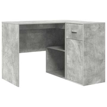 Vidaxl Kotniška miza Betonsko siva 102 x 50 x 75 cm Konstruiran les
