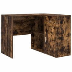 Vidaxl Kotniška miza Dimljeni oreh 102 x 50 x 75 cm Konstruiran les
