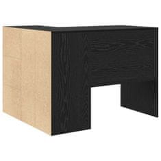 Vidaxl Kotniška miza Črni hrast 102 x 50 x 75 cm Konstruiran les