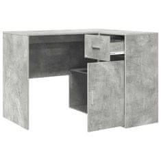 Vidaxl Kotniška miza Betonsko siva 102 x 50 x 75 cm Konstruiran les