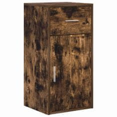 Vidaxl Kotniška miza Dimljeni oreh 102 x 50 x 75 cm Konstruiran les