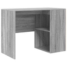 Vidaxl Miza s polico Siva Sonoma 102 x 50 x 75 cm Konstruiran les
