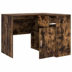 Vidaxl Kotniška miza Dimljeni oreh 102 x 50 x 75 cm Konstruiran les