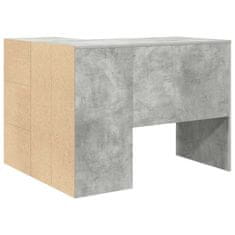 Vidaxl Kotniška miza Betonsko siva 102 x 50 x 75 cm Konstruiran les