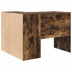 Vidaxl Kotniška miza Dimljeni oreh 102 x 50 x 75 cm Konstruiran les