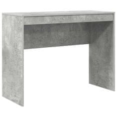 Vidaxl Miza Betonsko siva 100 x 40 x 76 cm Konstruiran les