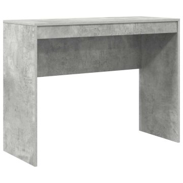 Vidaxl Miza Betonsko siva 100 x 40 x 76 cm Konstruiran les