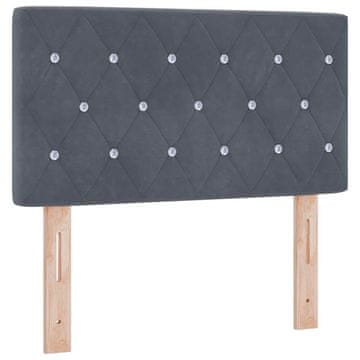Vidaxl Vzglavje Temno siva 80 cm Žamet