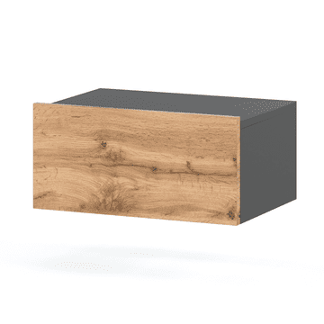 shumee Wotan Grey Oak Viseča nočna omarica 45 cm 1S Nočna omarica Pohištvo za spalnice