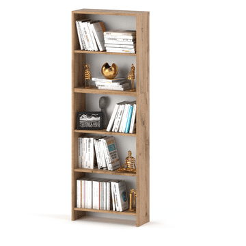 shumee Pisarniška knjižna polica Wotan Oak 60 CM, 5 polic, podstrešna polica za igrače