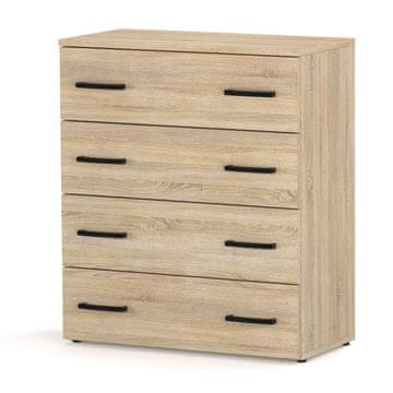 shumee OMARA ZA ČEVLJE SONOMA HRAST 71x82,9x35 4 POLICE STOJALO BREZ SEDA