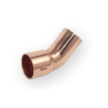 Conex Bakreno koleno 22 mm, 45 stopinj, z objemko/priključkom