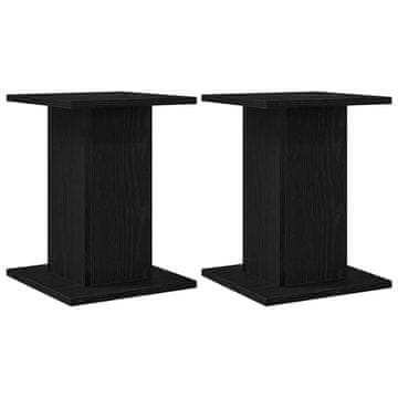 Vidaxl Stojalo za rastline 2 pcs Črni hrast 30 x 30 x 40 cm