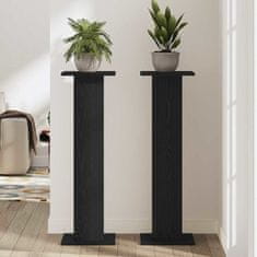 Vidaxl Stojalo za rastline 2 pcs Črna Orehovina 30 x 30 x 95 cm