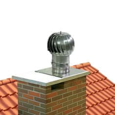 shumee Aluminijast dimniški pokrov, odvod zraka, premer 160 mm z dodatno strešno ploščo
