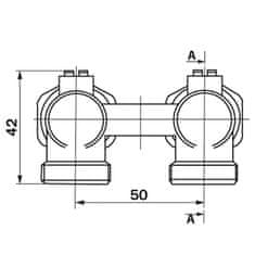 shumee Ventilski blok za priključitev spodnjega dovodnega radiatorja, kotni