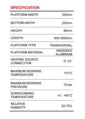 shumee Talni električni kanalni radiatorski grelec višine 80 mm in dolžine 80 cm