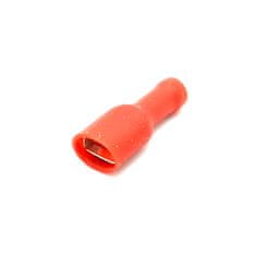 shumee 100 x 6,3 x 0,8 mm rdeči, popolnoma izolirani ženski ločilni priključki