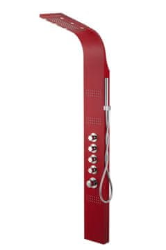 shumee Rdeča termostatska mešalna plošča za tuširanje LED diode Osvetlitev ozadja za deževnico Hidromasaža