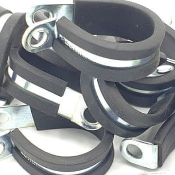 shumee 10 kosov x 25 mm gumirane kabelske P-sponke P-sponke za jeklene cevi