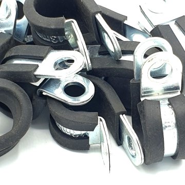 shumee 10 kosov x 13 mm gumirane kabelske P-sponke P-sponke za jeklene cevi