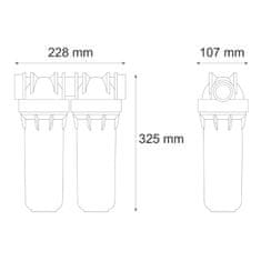 shumee Dvojno dvostopenjsko ohišje filtra s priključkom 1/2"