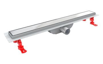 shumee Linearni talni odtok za tuš z dvostransko rešetko, dolžina 600 mm