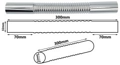 Tycner Ravna kromirana cev za sifon 32 mm, dolžina 300 mm