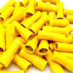 shumee 100 x 6,3 x 0,8 mm rumeni popolnoma izolirani ženski ločilni priključki
